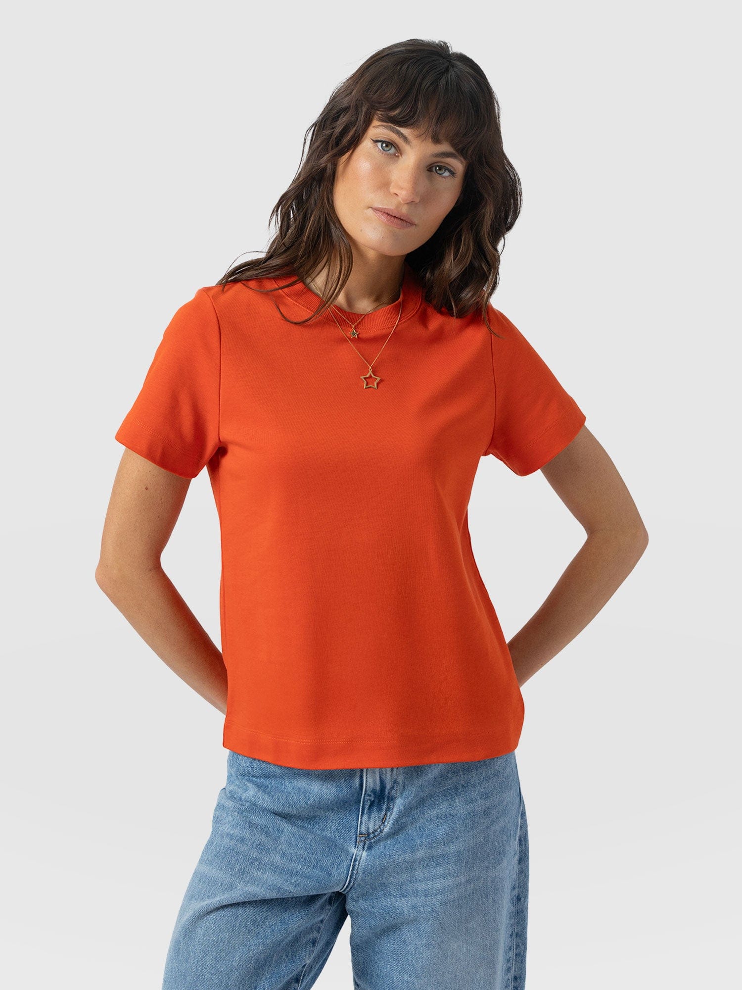 Chelsea Crew Neck Tee - Burnt Orange