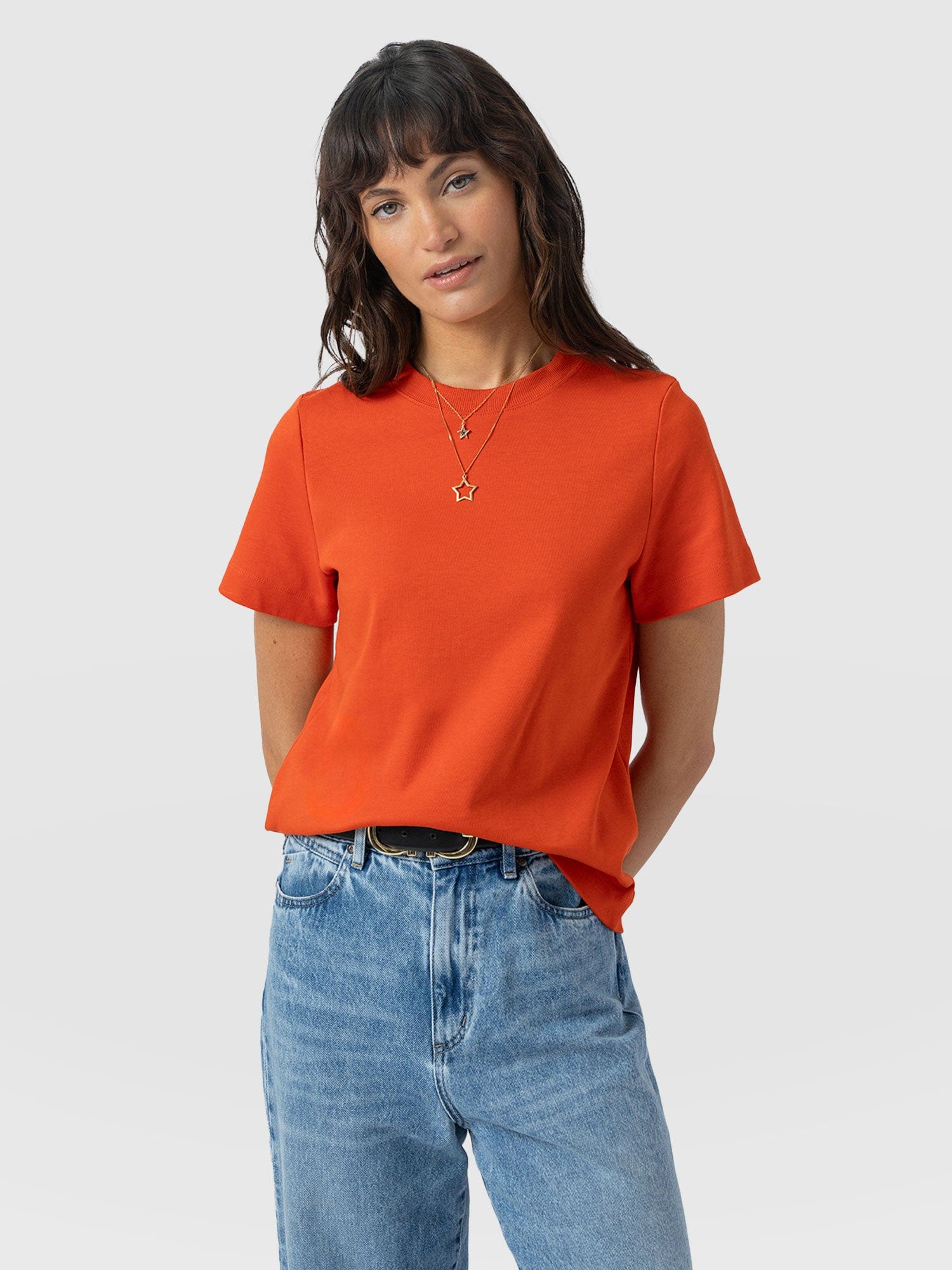 Chelsea Crew Neck Tee - Burnt Orange