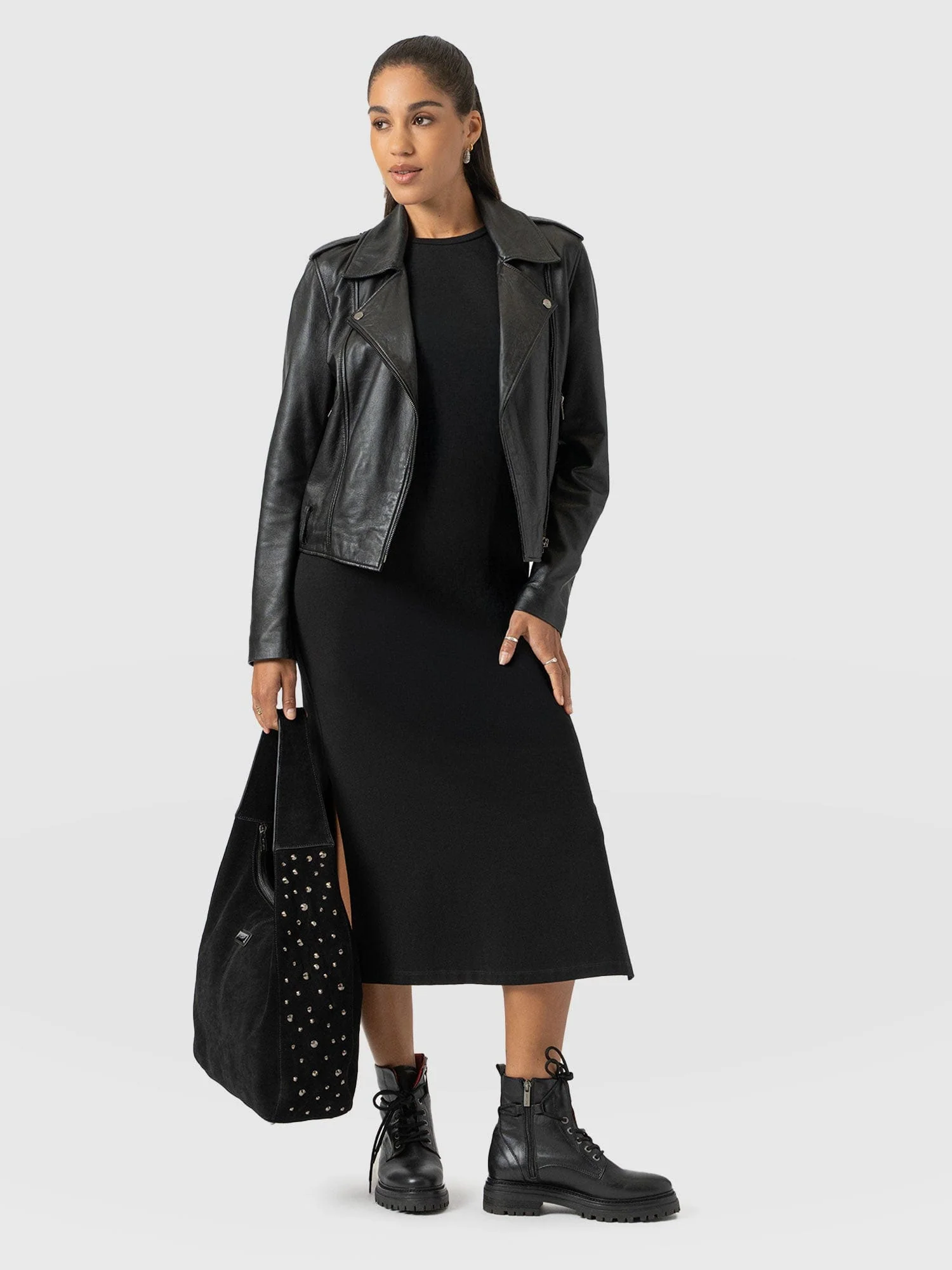 Easy T-Shirt Midi Dress - Black