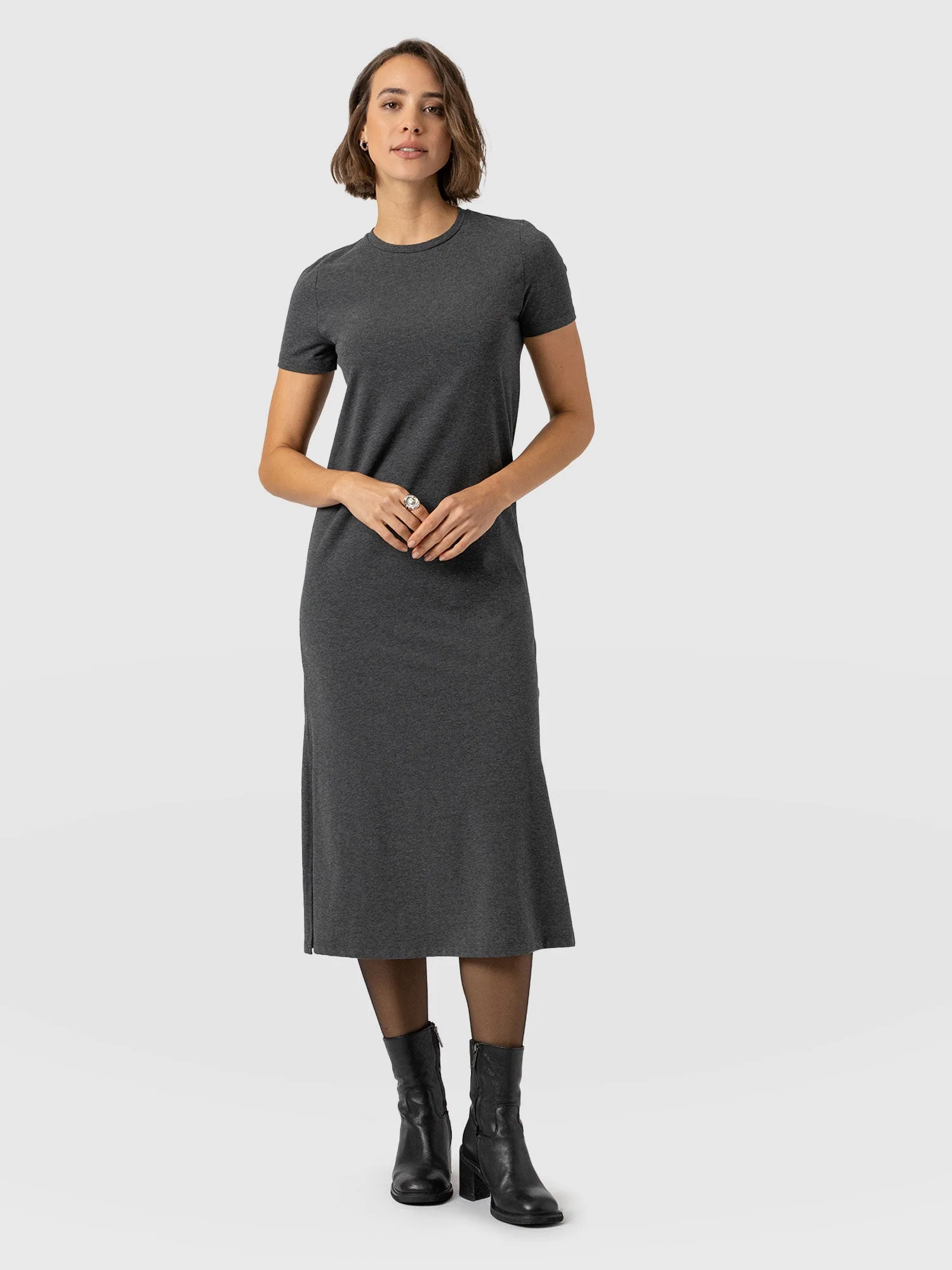 Easy T-Shirt Midi Dress - Charcoal 1 2652-easy-t-shirt-midi-dress-charcoal-1.webp