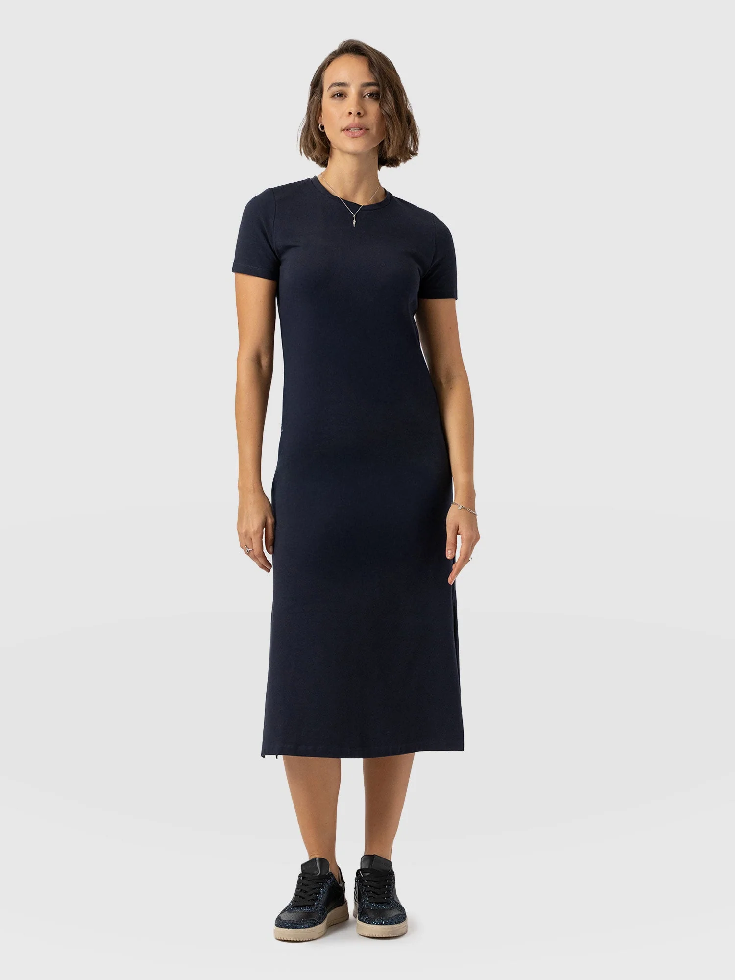 Easy T-Shirt Midi Dress - Navy
