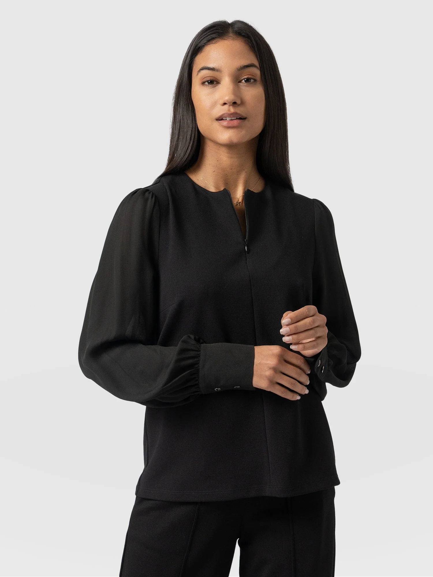Esme Zip Up Top - Black 1 2897-esme-zip-up-top-black-1.webp