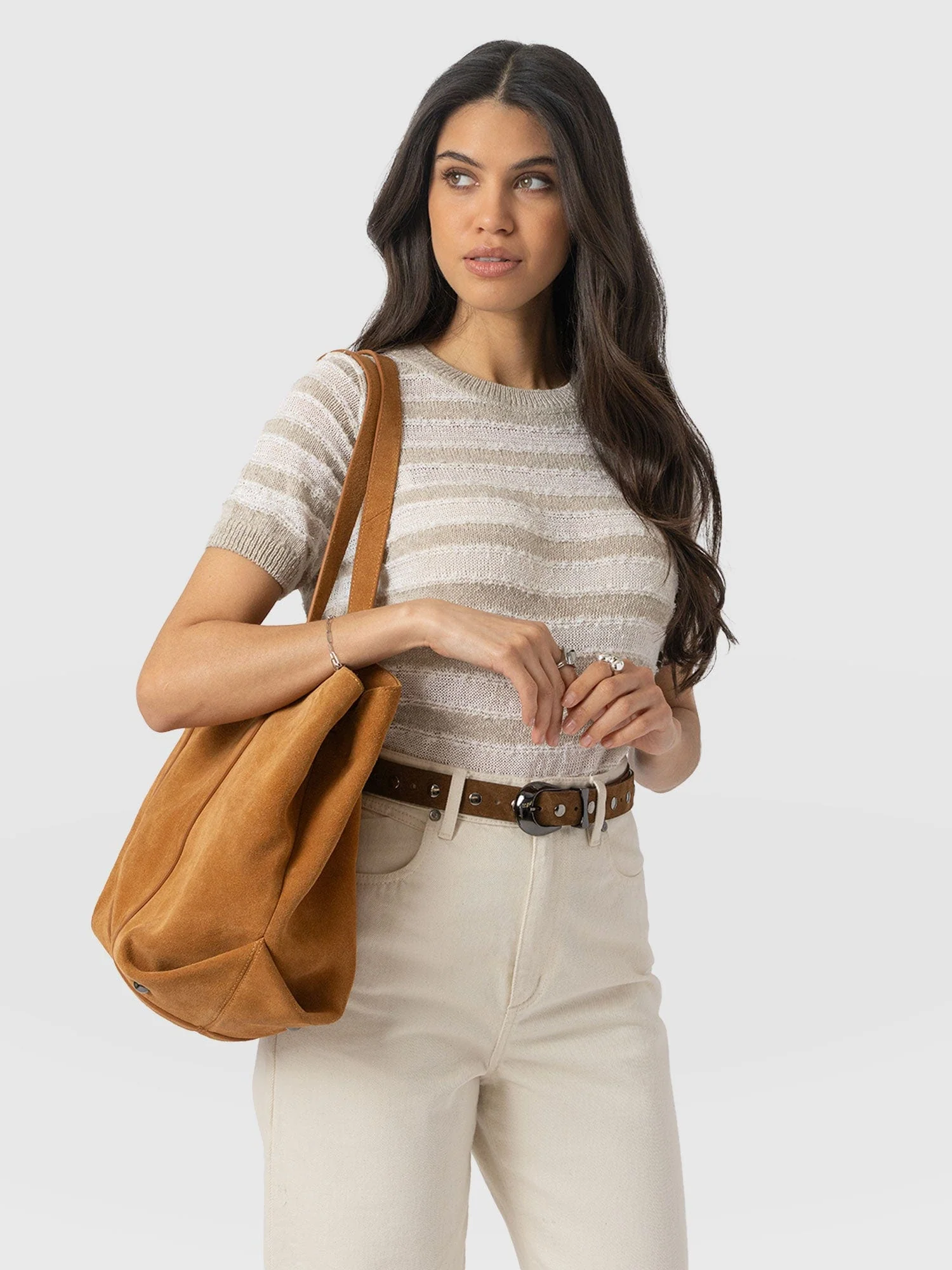 Fearne Knit Tee - Cream Stripe