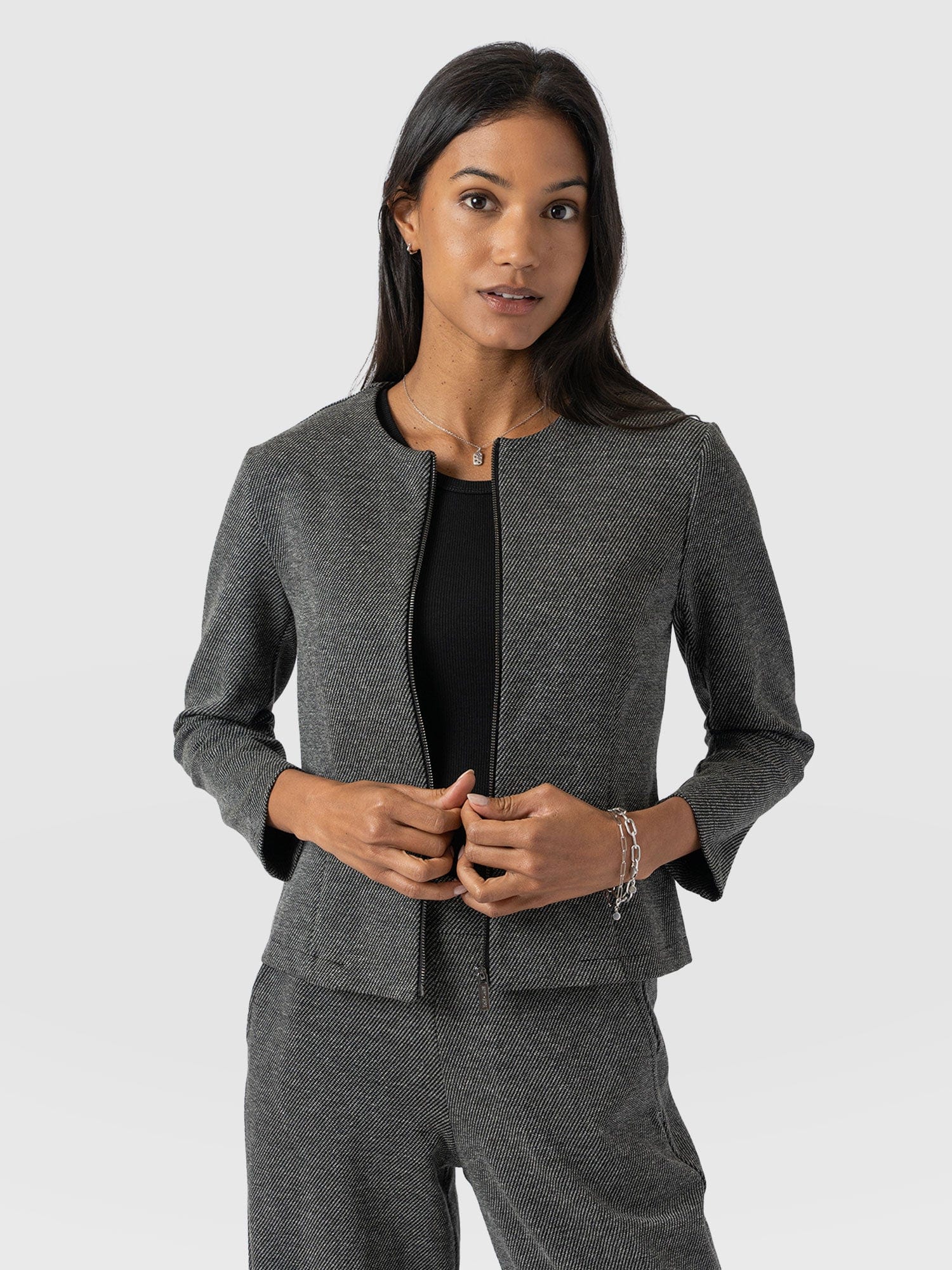 Florence Jacket - Grey Twill