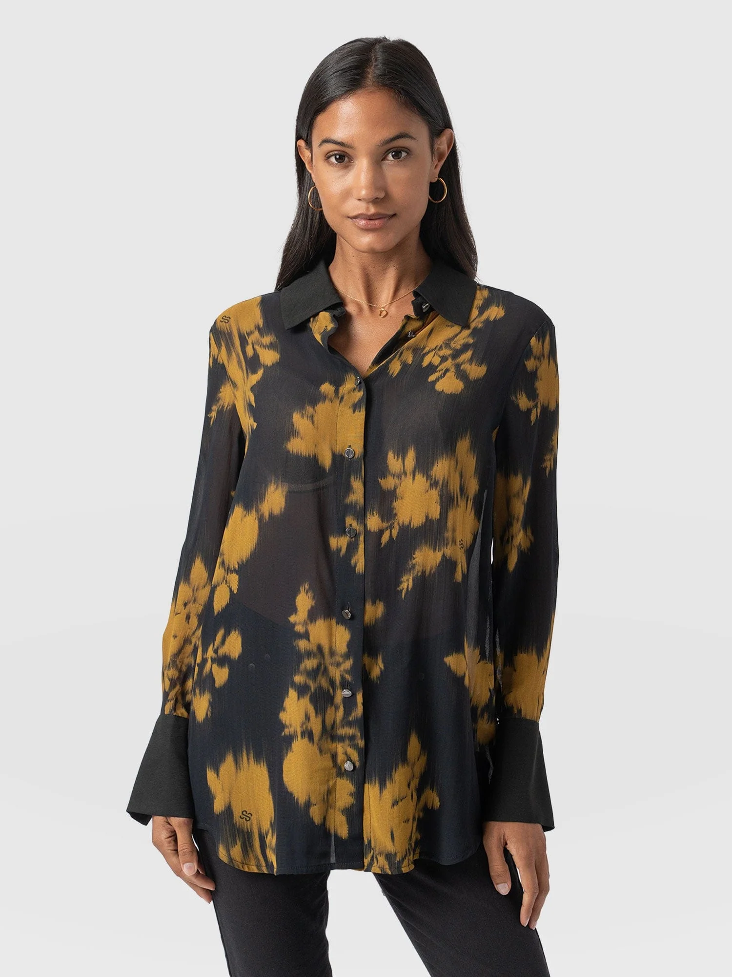Madison Shirt - Yellow Fade Floral