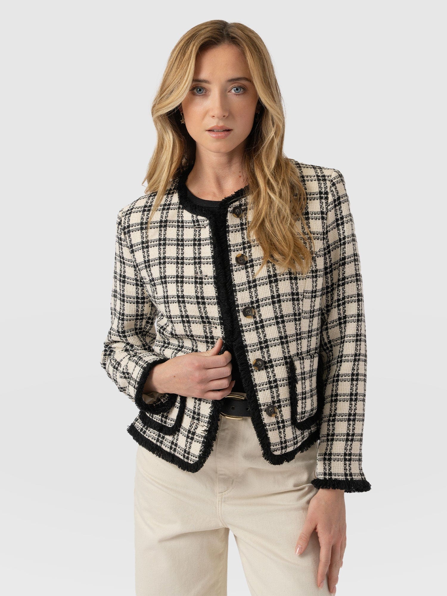 Ashby Jacket - Black/White Check