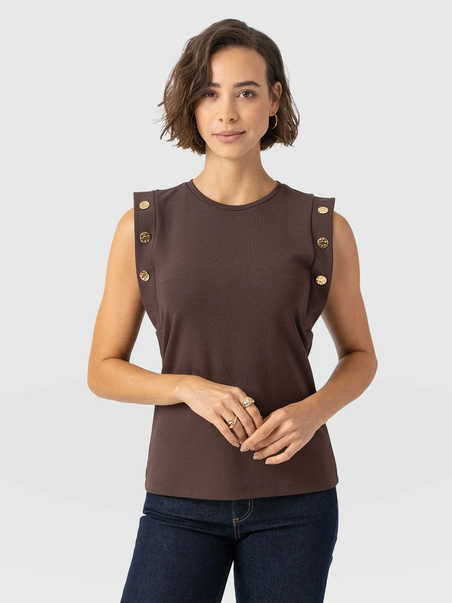 Rowan Tee - Brown - Molten