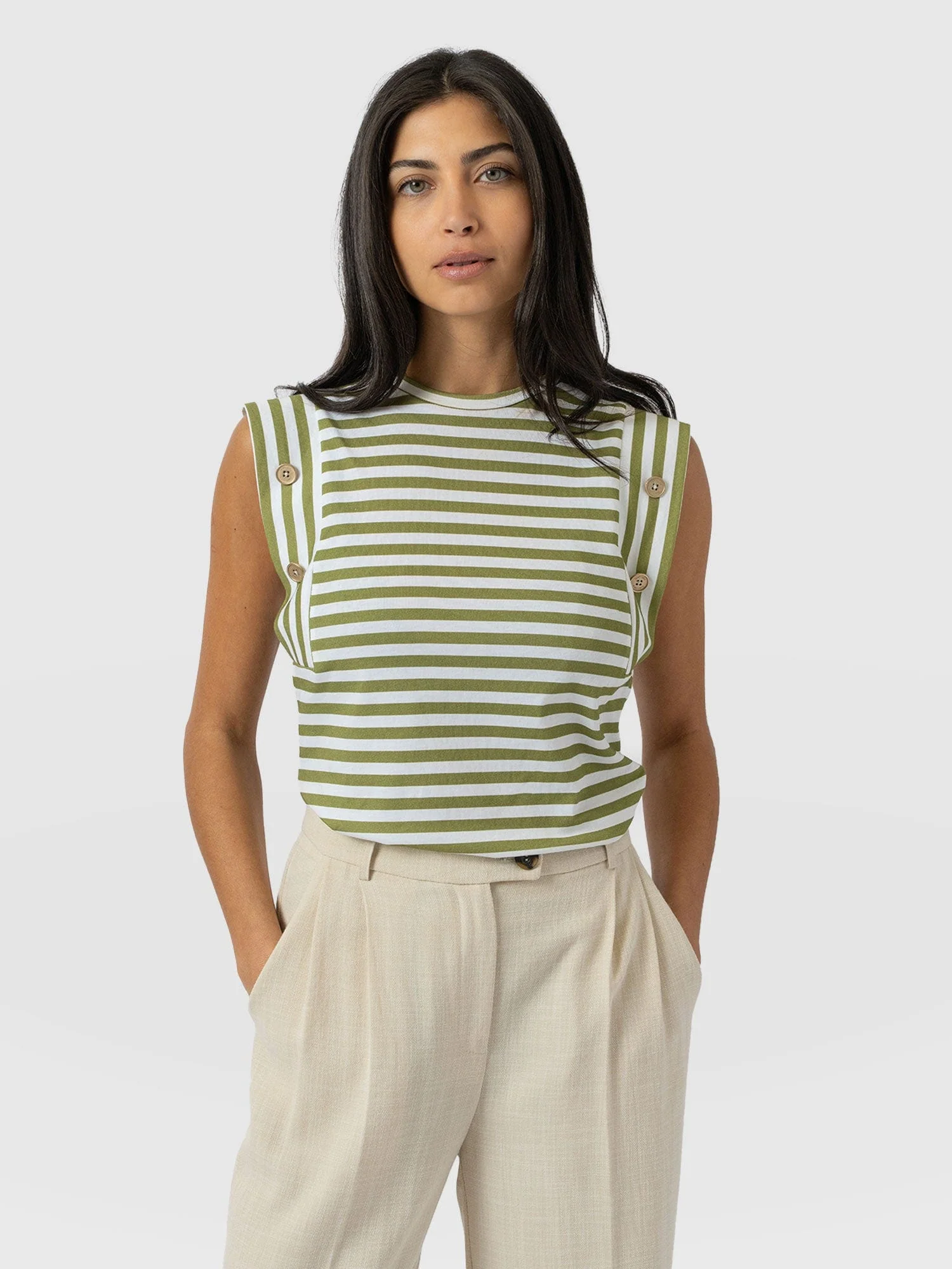 Rowan Tee - Green Stripe 1 5869-rowan-tee-green-stripe-1.webp