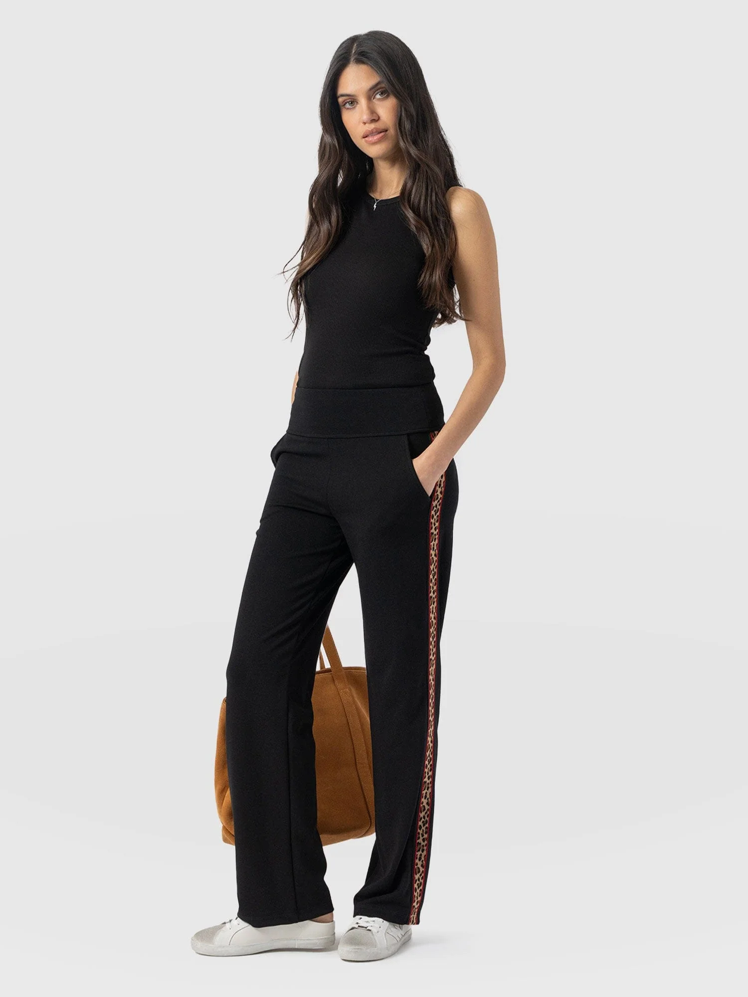 Runway Pant - Black Leopard