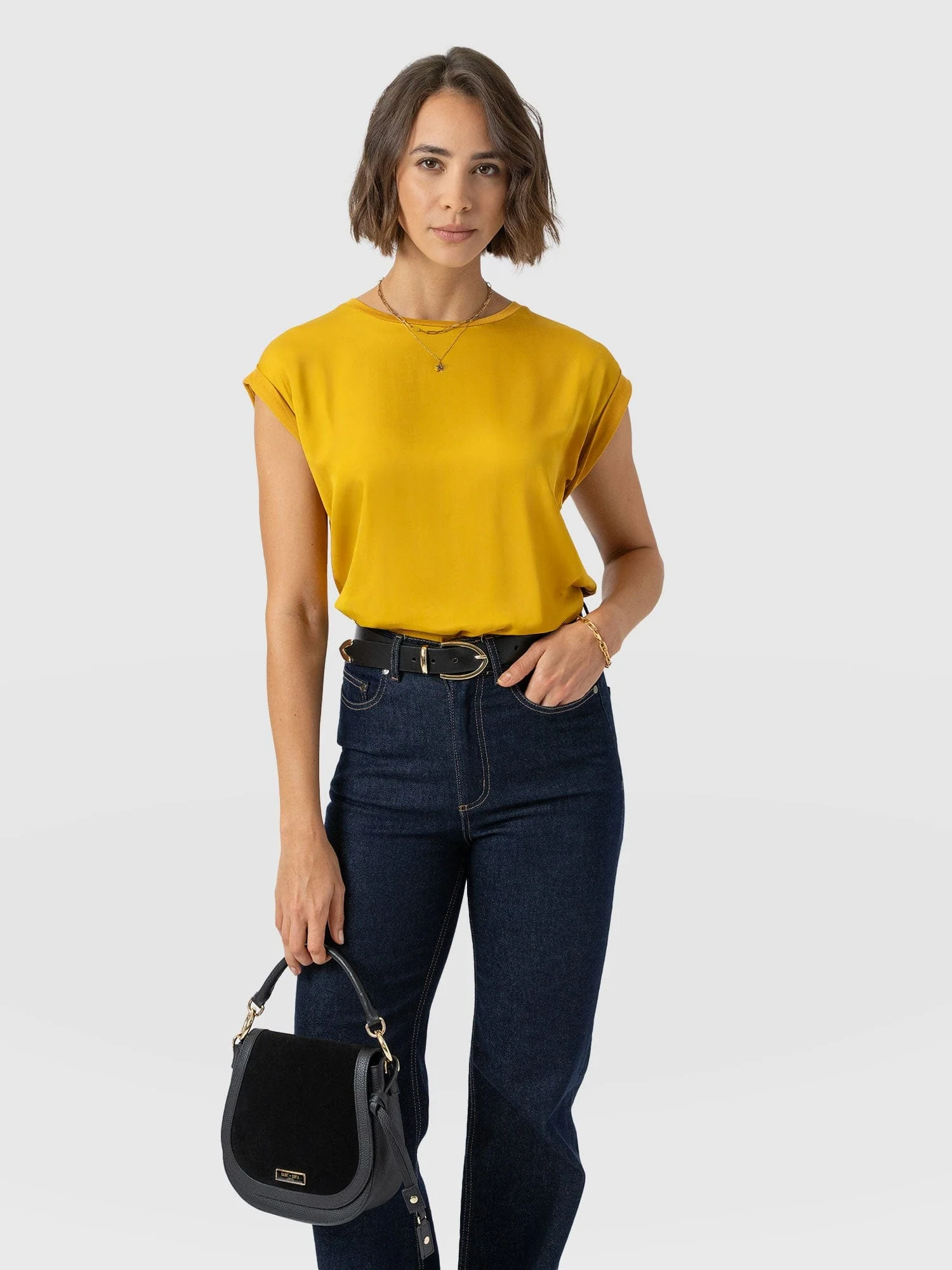 6857-turn-up-contrast-tee-golden-yellow-1.webp