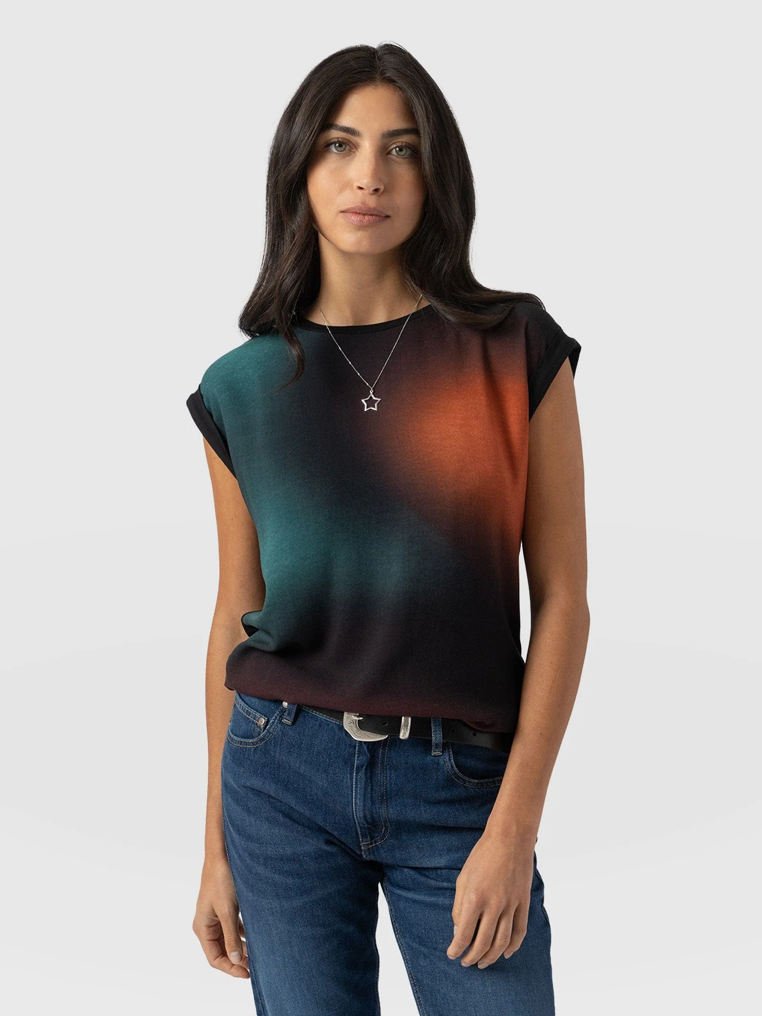 6877-turn-up-contrast-tee-orange-coral-1.webp