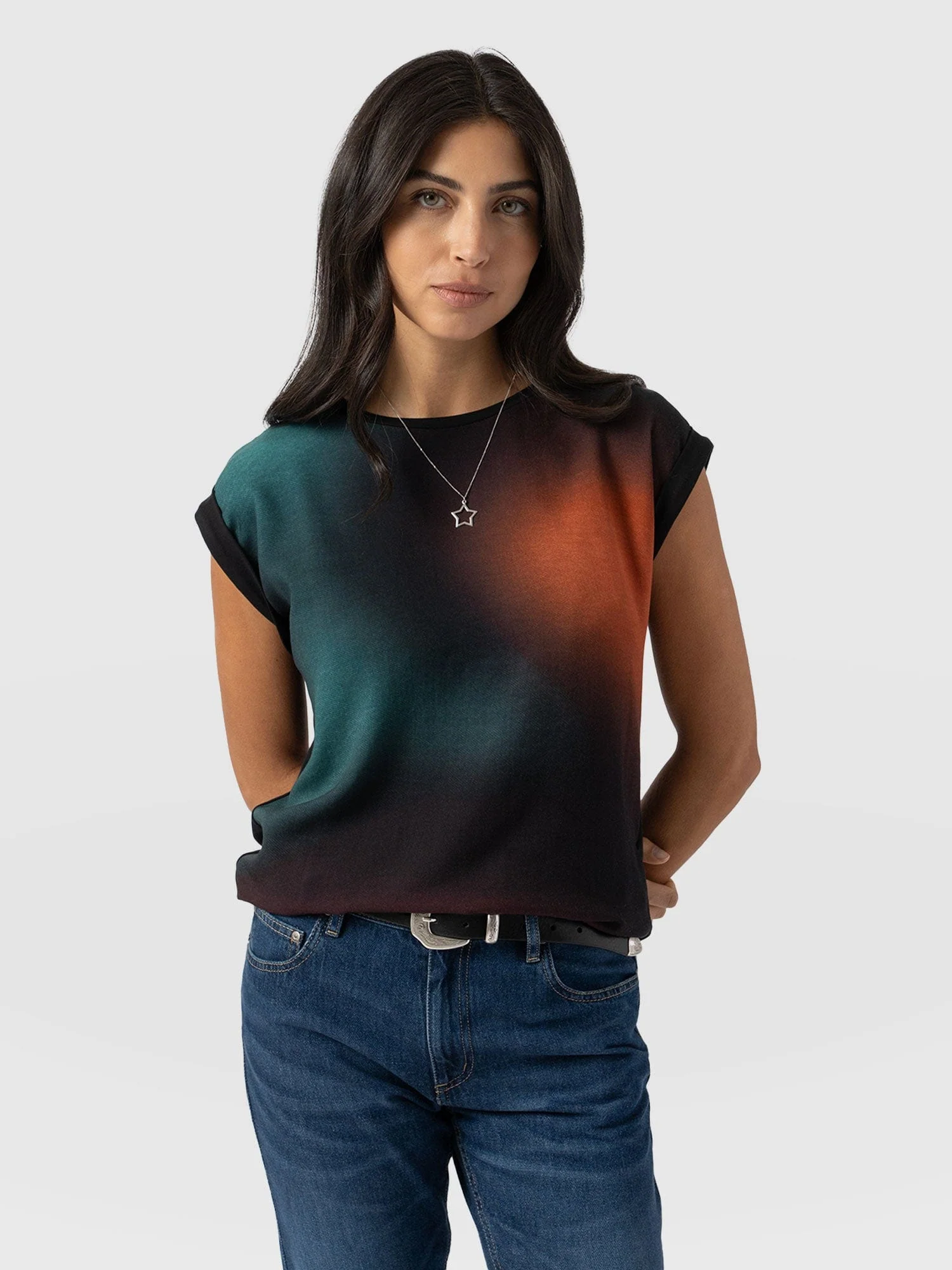 6877-turn-up-contrast-tee-orange-coral-1.webp