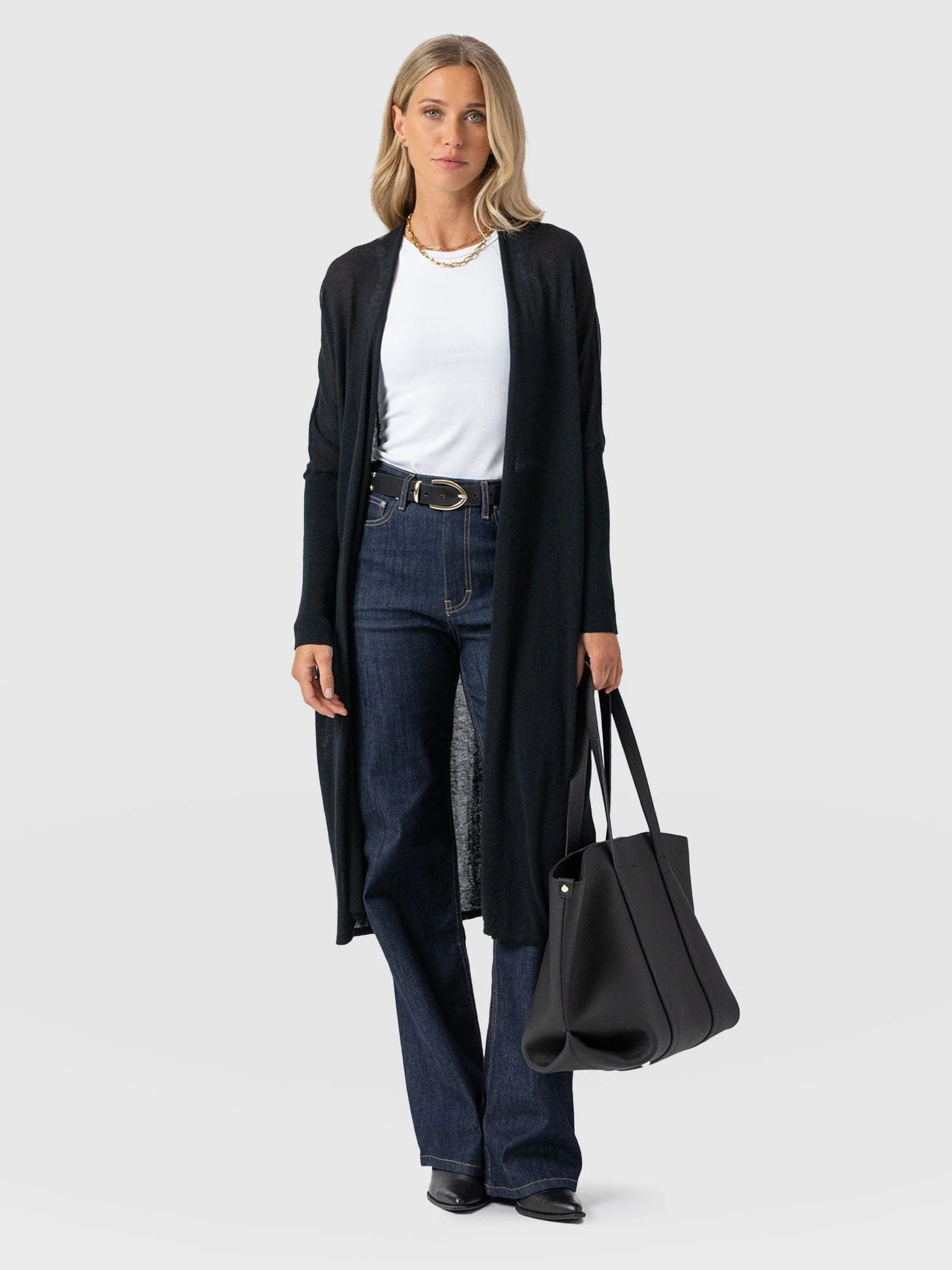 Waterfall Cardigan - Black