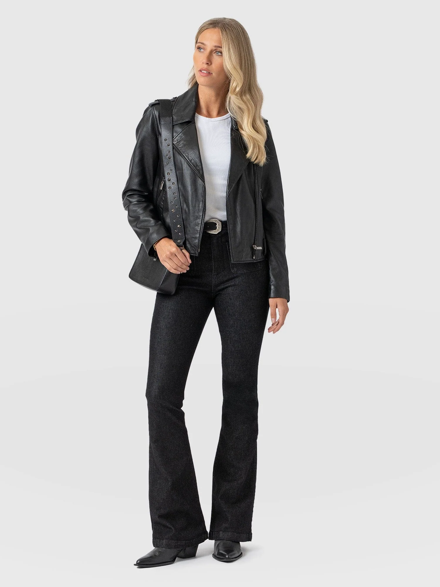Wide Leg Jeans - Black Wash