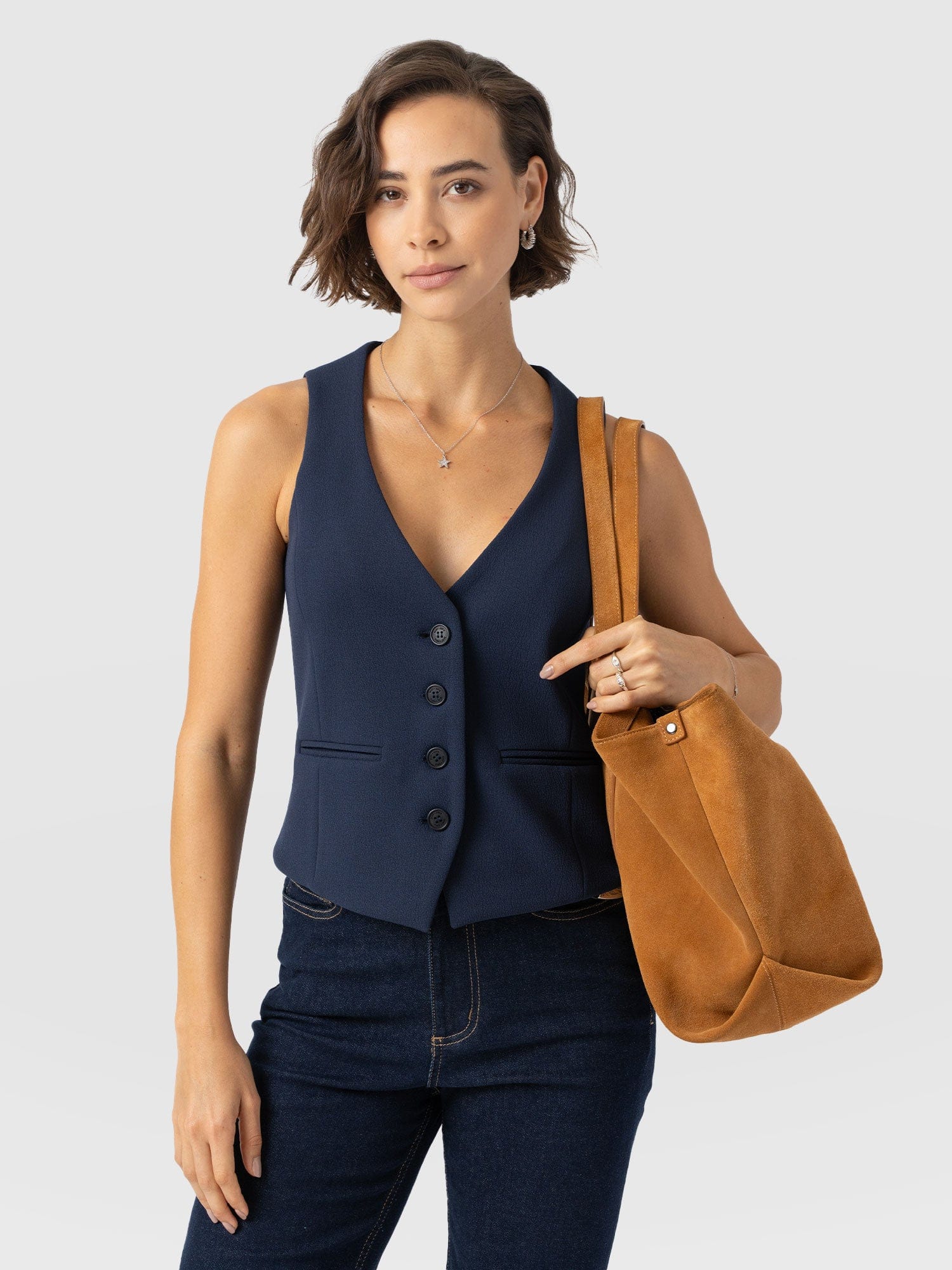 Astrid Waistcoat - Navy