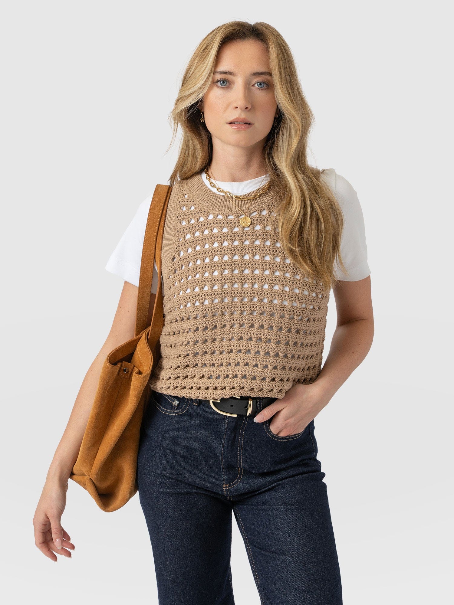 Adler Sleeveless Knit - Camel